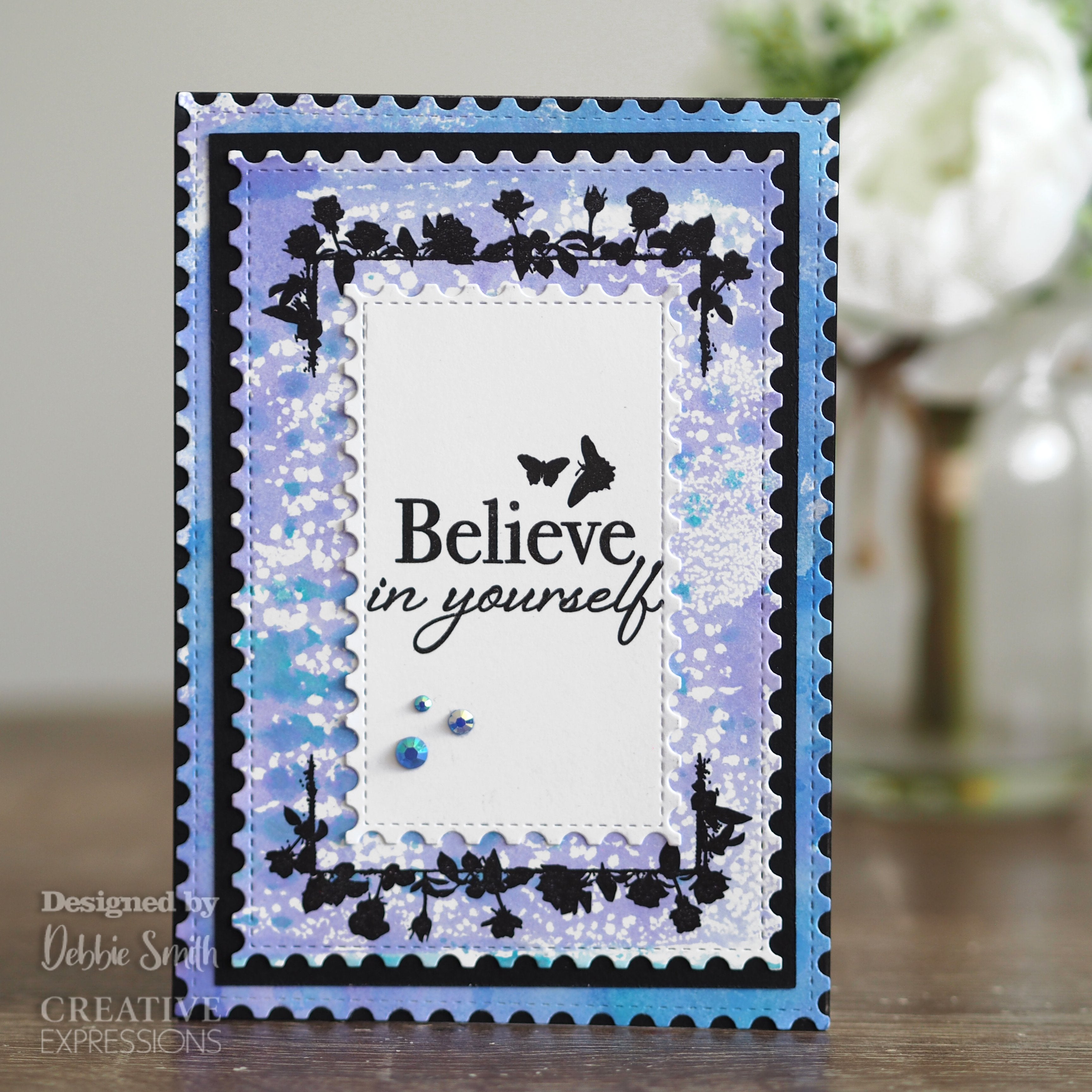 Creative Expressions Designer Boutique Collection Rose Trail A6 Clear Stamp Set