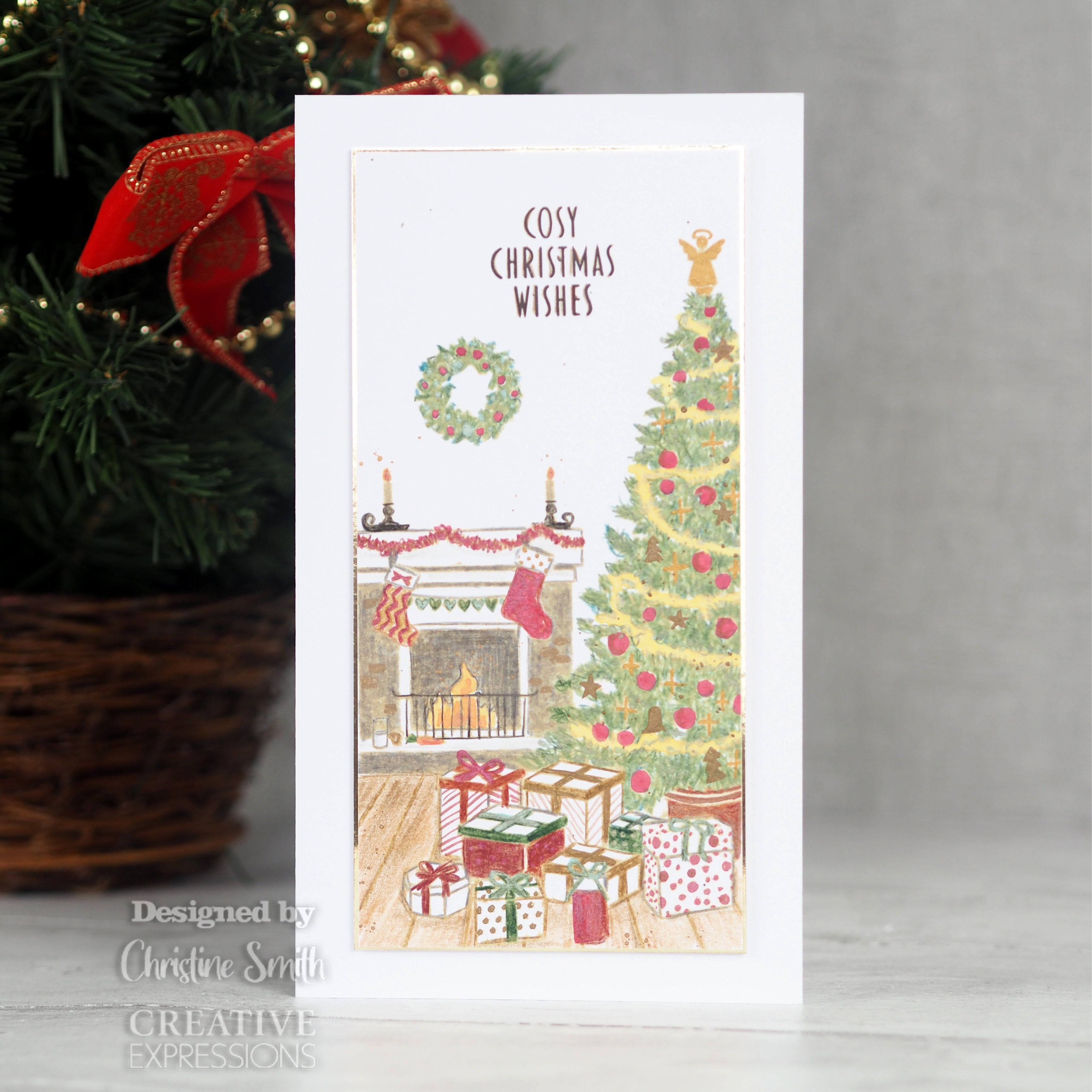 Creative Expressions Designer Boutique Collection The Night Before Christmas DL Pre Cut Rubber Stamp