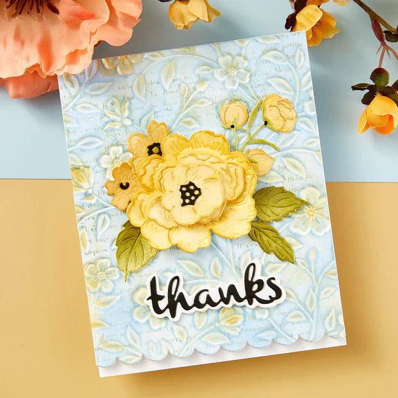 Flowers & Foliage 3D Embossing Folder from the From the Garden Collection by Wendy Vecchi