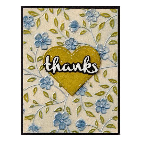 Flowers & Foliage 3D Embossing Folder from the From the Garden Collection by Wendy Vecchi