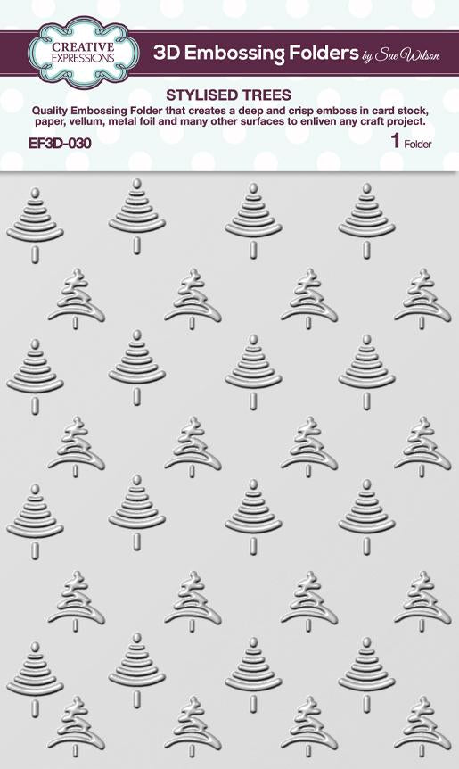 Stylised Trees 5 3/4 x 7 1/2 3D Embossing Folder