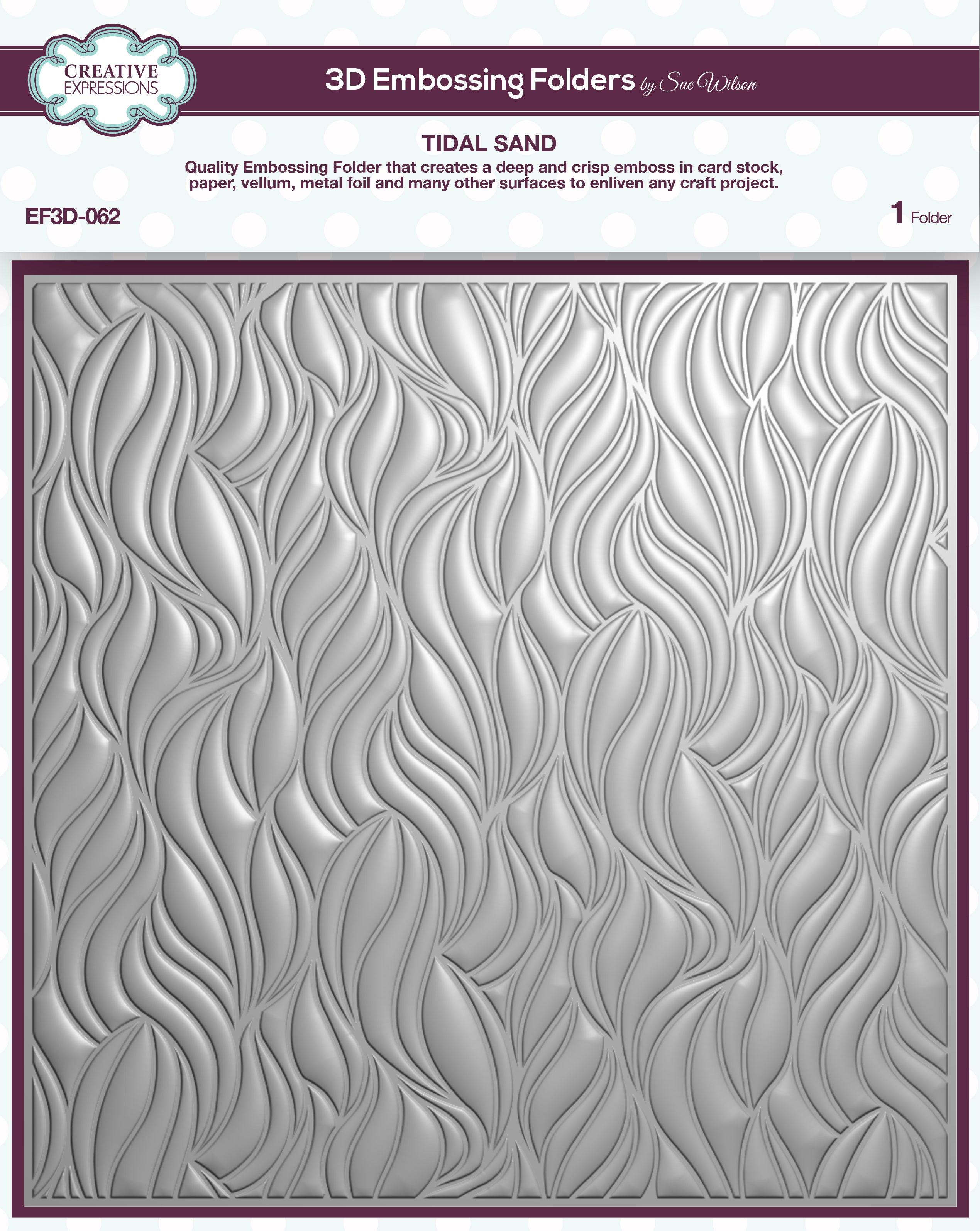 Creative Expressions Tidal Sand 8 in x 8 in 3D Embossing Folder