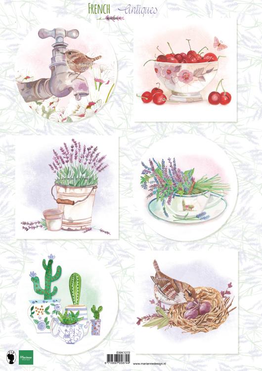 Cutting Sheet French Antiques Lavender A4