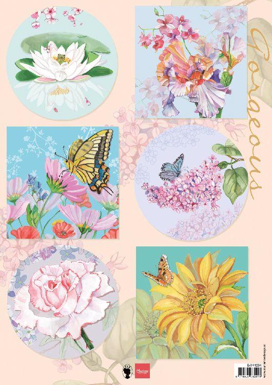 Gorgeous Flowers cutting sheet