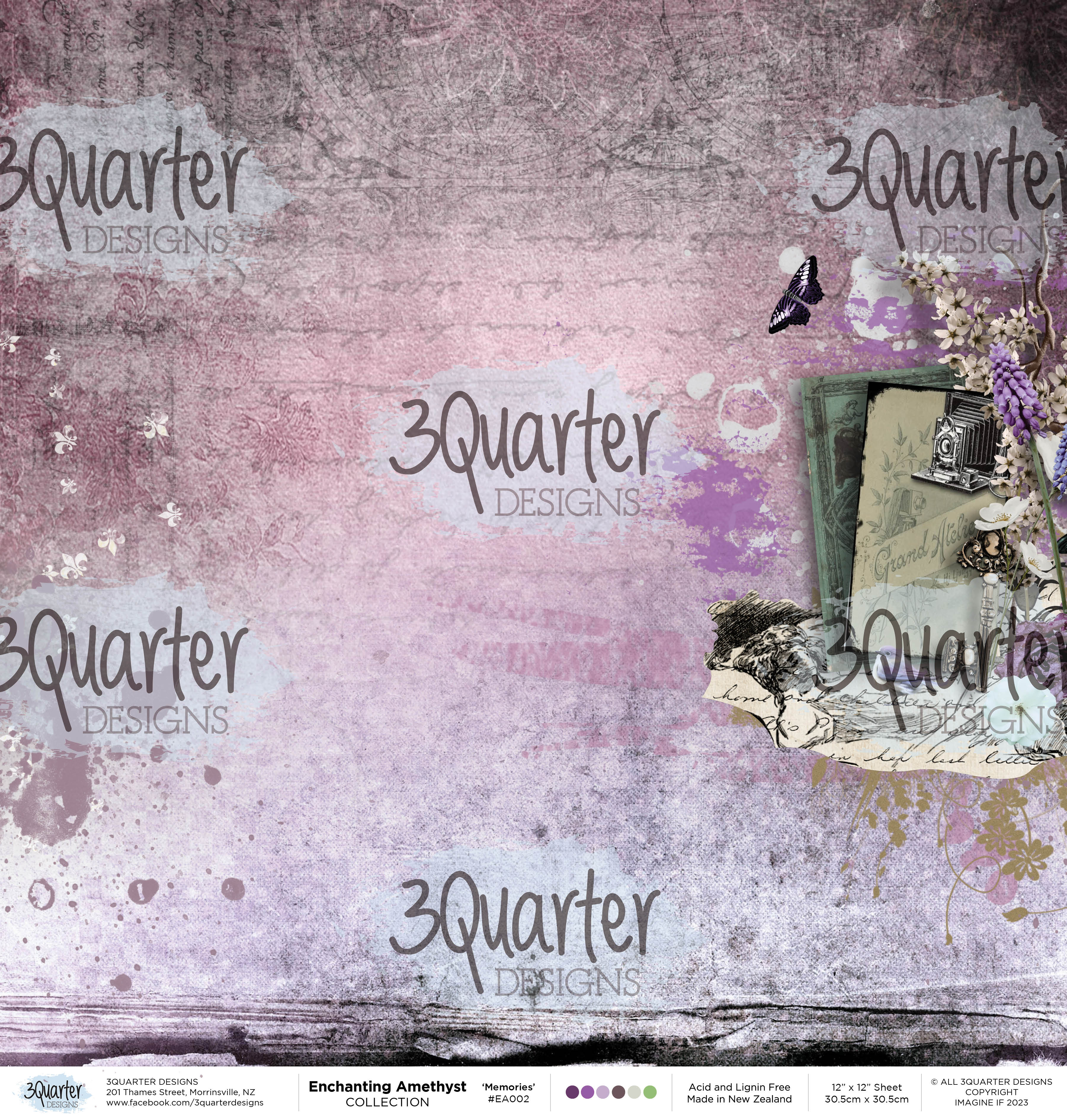 3Quarter Designs - Enchanted Amethyst - Scrapbook Collection