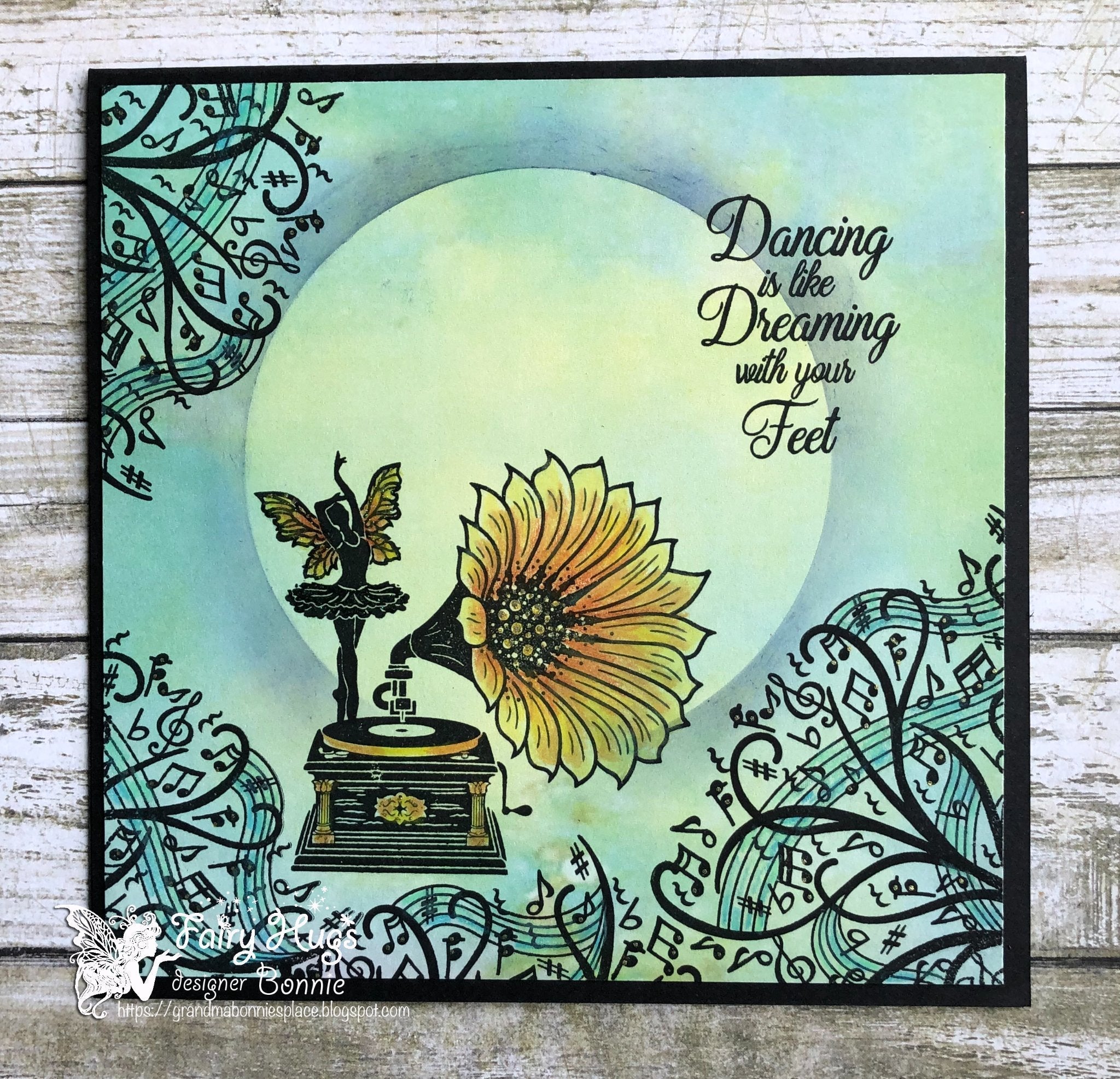 Fairy Hugs Stamps - Fairy Gramophone