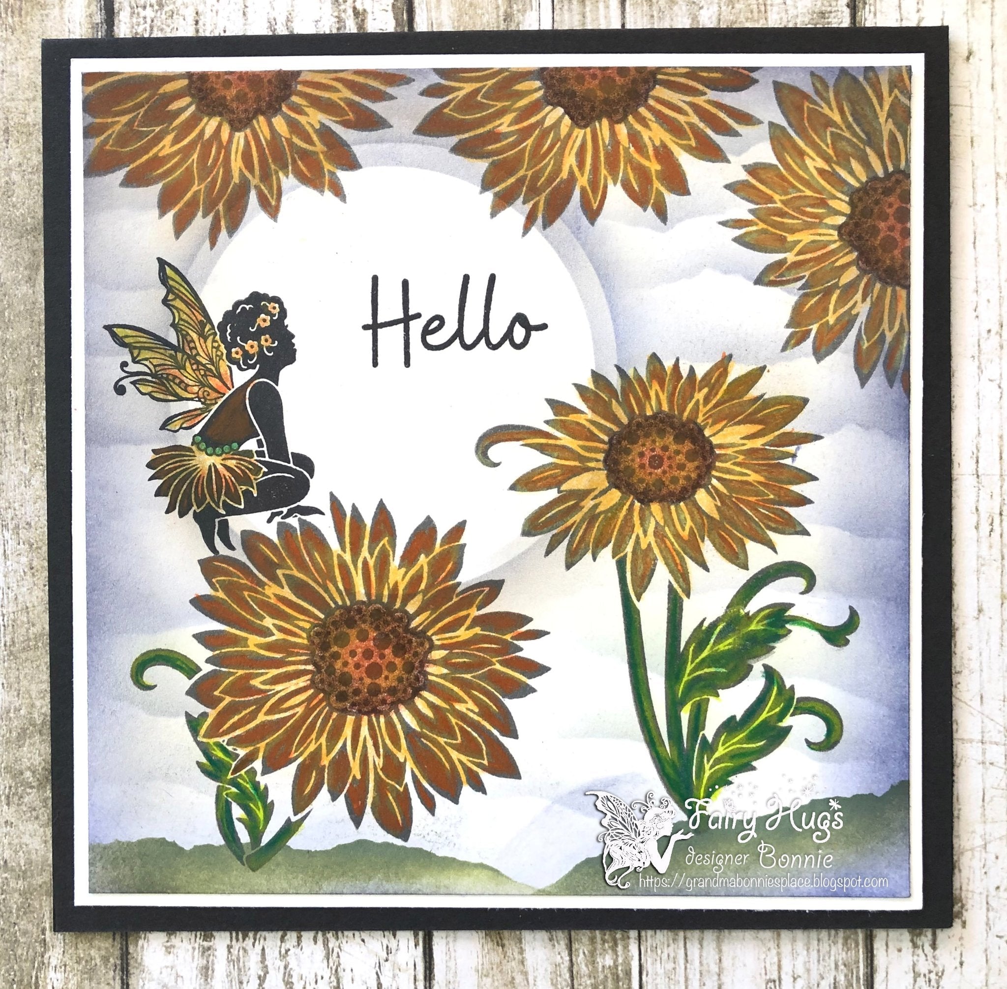 Fairy Hugs Stamps - Becka's Sunflower