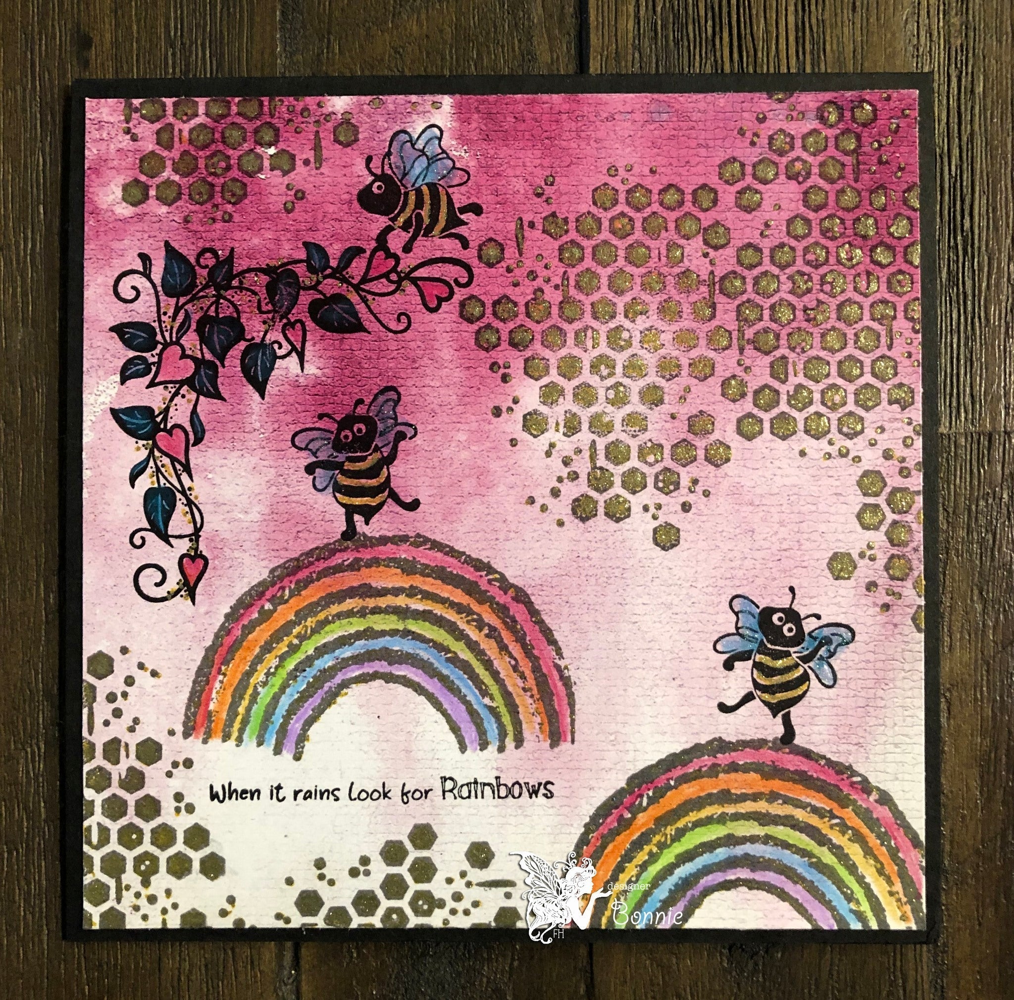 Fairy Hugs Stamps - Rainbow Arch