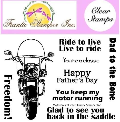 Frantic Stamper Clear Stamp Set - motorcycle