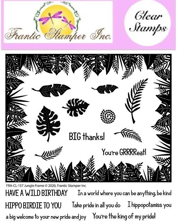 Frantic Stamper Jungle Frame Clear Stamp Set