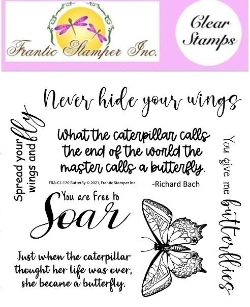 Frantic Stamper Clear Stamp Set - Butterfly