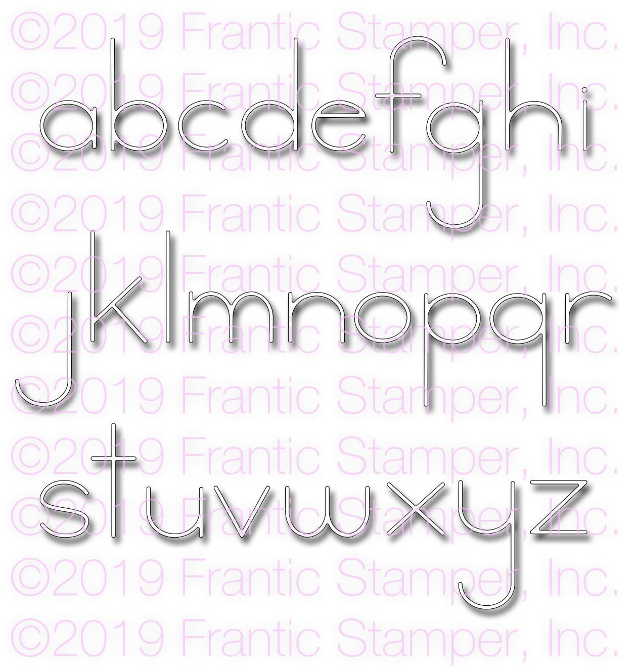 Frantic Stamper Precision Die - Slender Alphabet