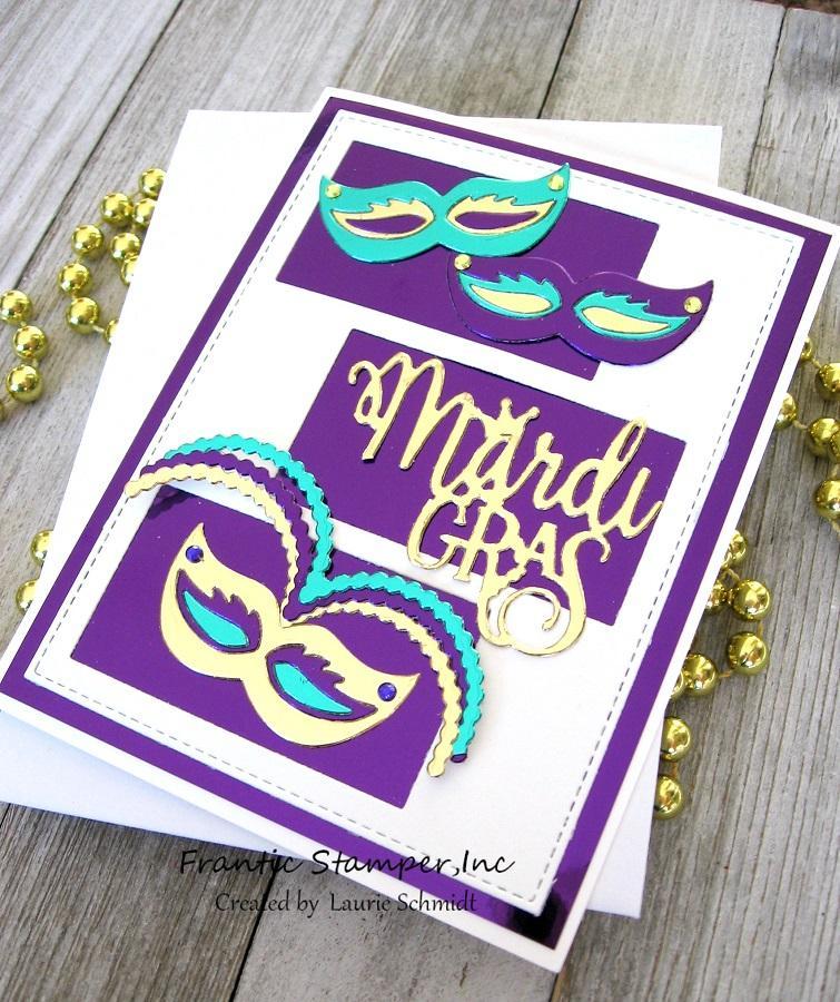 Frantic Stamper Precision Die - Mardi Gras Icons