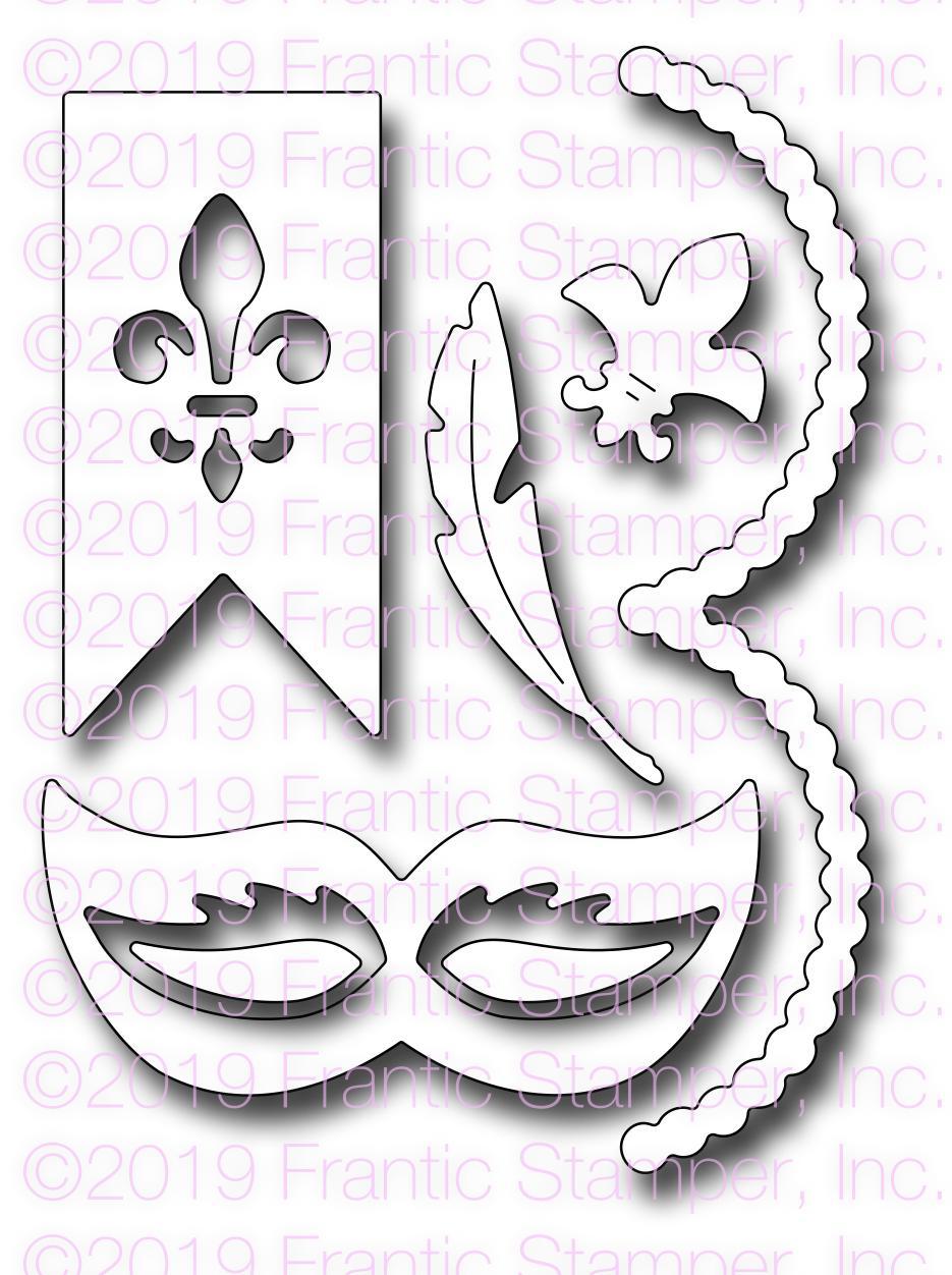 Frantic Stamper Precision Die - Mardi Gras Icons