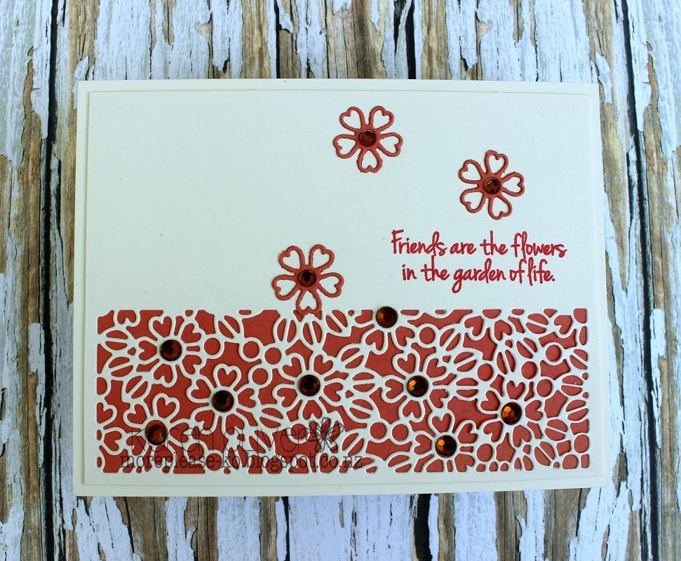 Frantic Stamper Precision Die - Floral Lace Reverse-Cut Strip