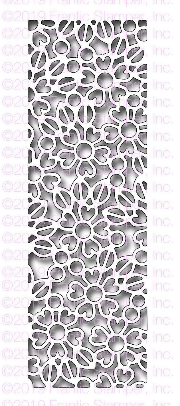 Frantic Stamper Precision Die - Floral Lace Reverse-Cut Strip