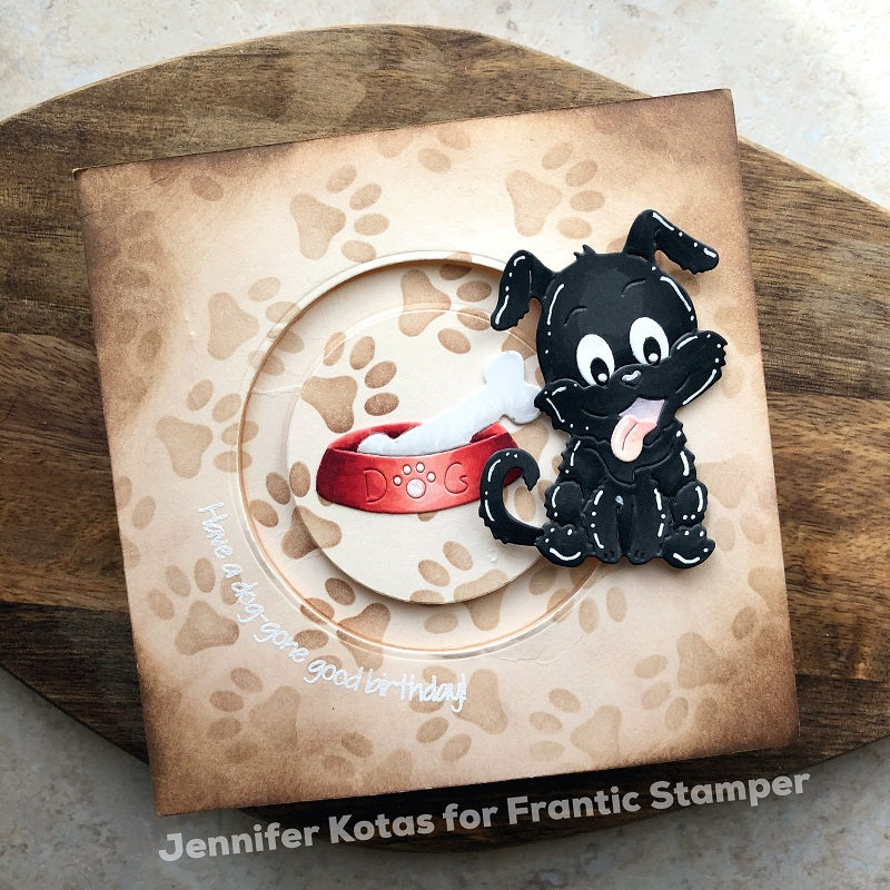 Frantic Stamper Precision Die - Cute Dog in a Bed