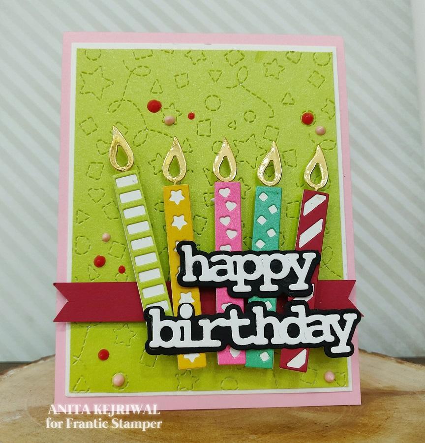 Frantic Stamper Precision Die - Stitched Confetti Background