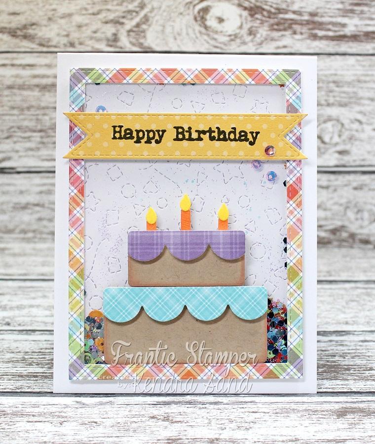 Frantic Stamper Precision Die - Stitched Confetti Background