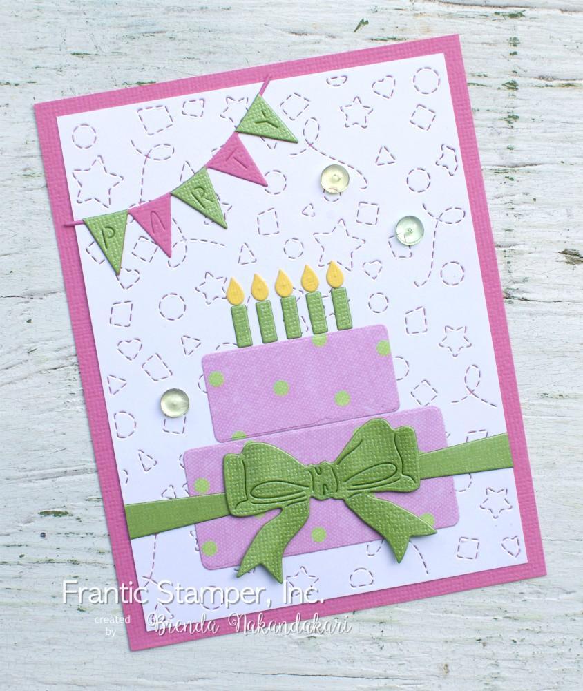 Frantic Stamper Precision Die - Modern Birthday Cake