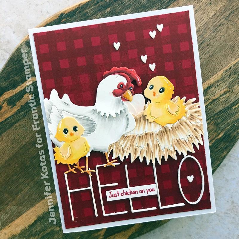 Frantic Stamper Cute Chicken Family die set