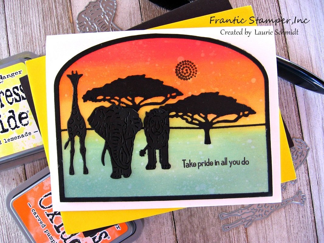 Frantic Stamper Front & Back Savanna Animals die set