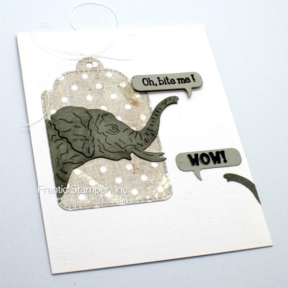 Frantic Stamper Peek Around Elephant die