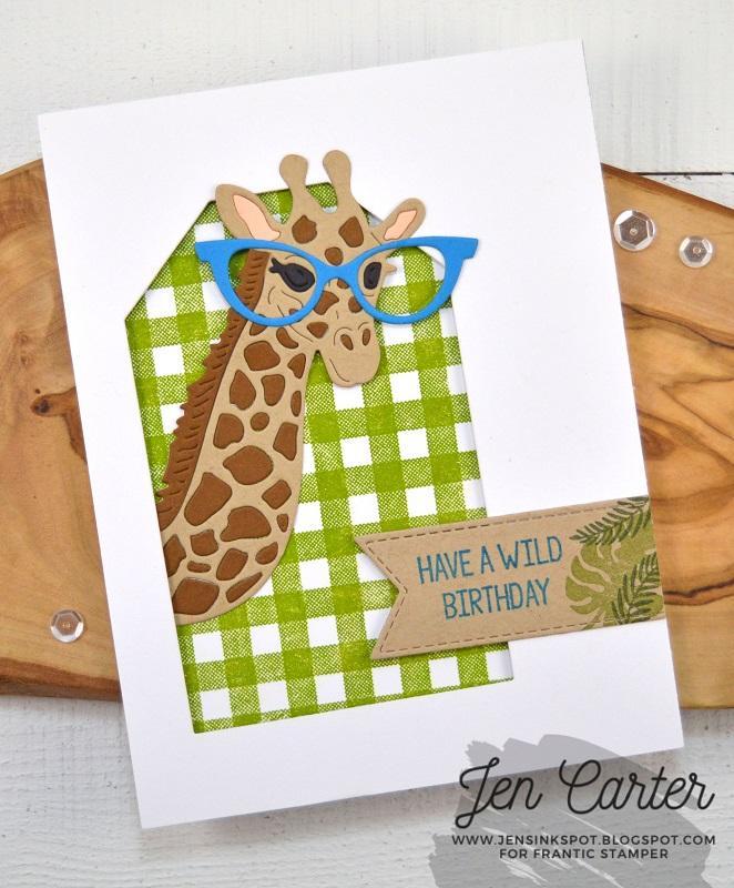 Frantic Stamper Peek Around Giraffe die