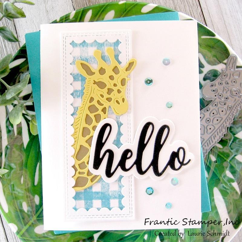 Frantic Stamper Peek Around Giraffe die