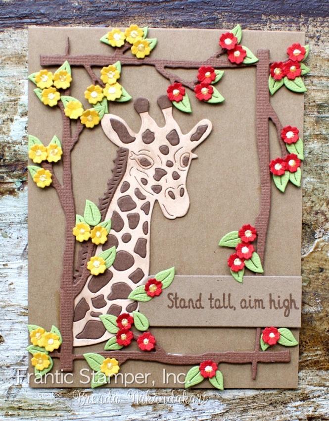 Frantic Stamper Peek Around Giraffe die