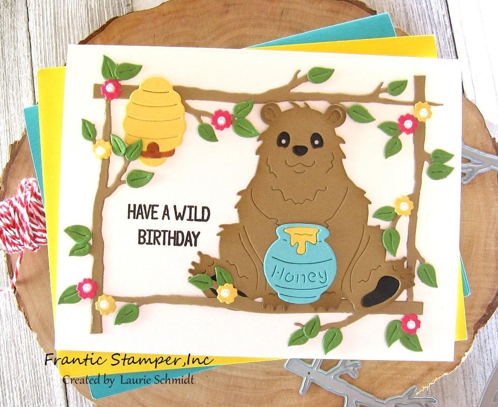 Frantic Stamper Cute Bear die set