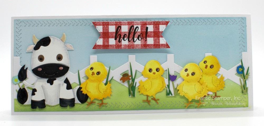 Frantic Stamper Cute Chicken Family die set