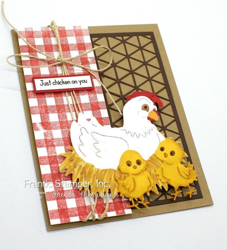 Frantic Stamper Cute Chicken Family die set