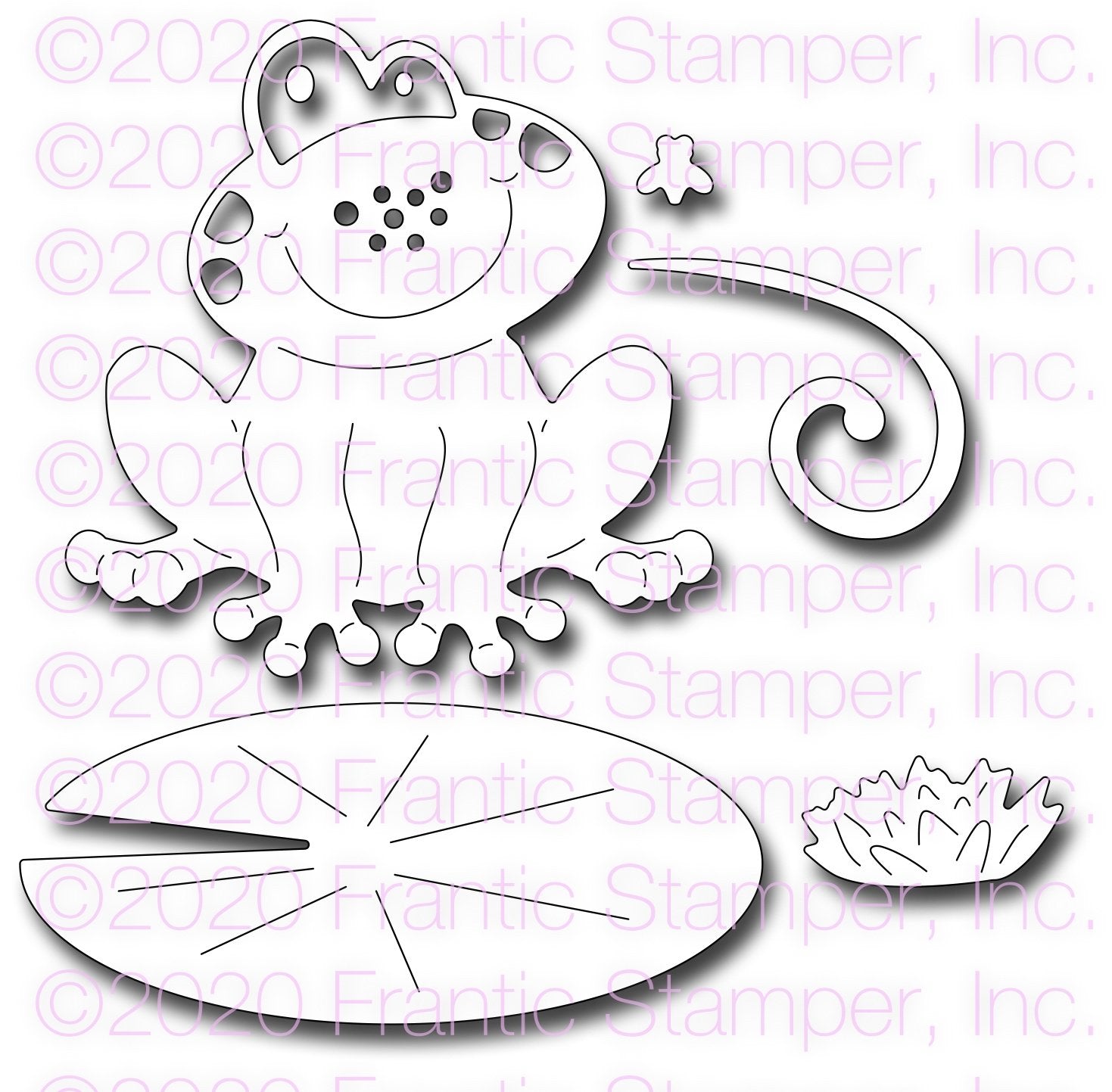 Frantic Stamper Cute Frog die set