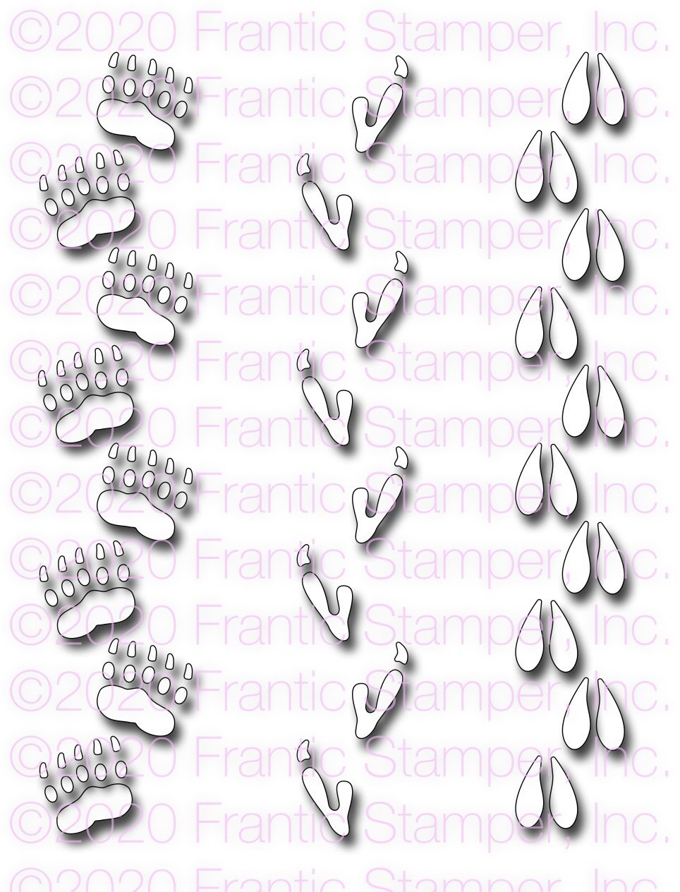 Frantic Stamper Animal Tracks die set