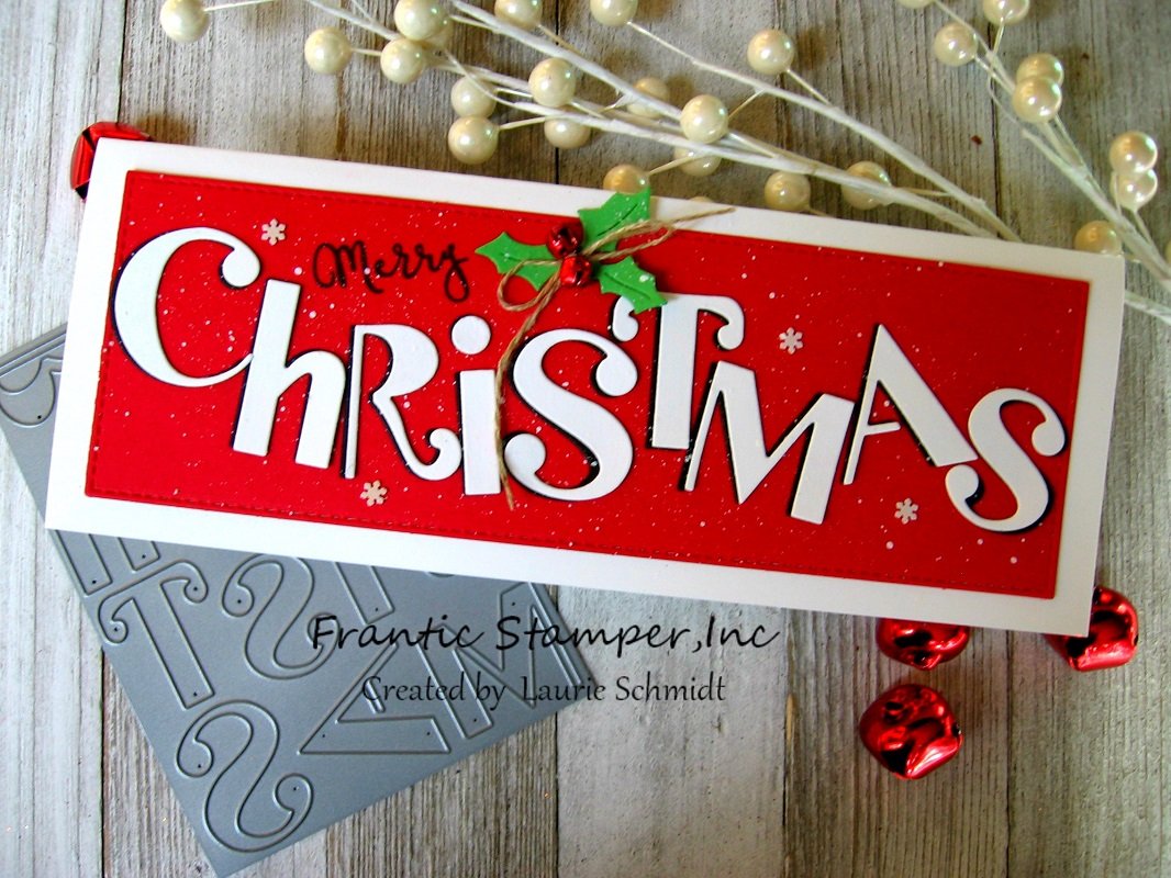 Frantic Stamper Precision Die - Reverse-Cut MeRry ChRiSTMAS background