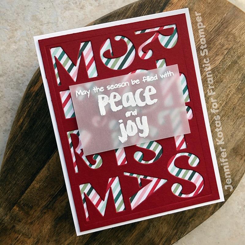 Frantic Stamper Precision Die - Reverse-Cut MeRry ChRiSTMAS background