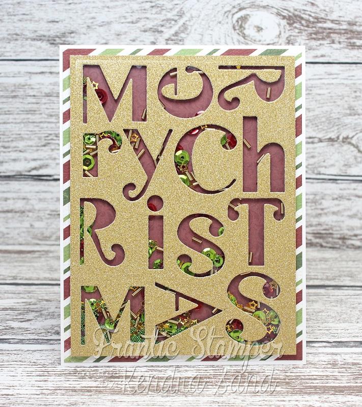 Frantic Stamper Precision Die - Reverse-Cut MeRry ChRiSTMAS background