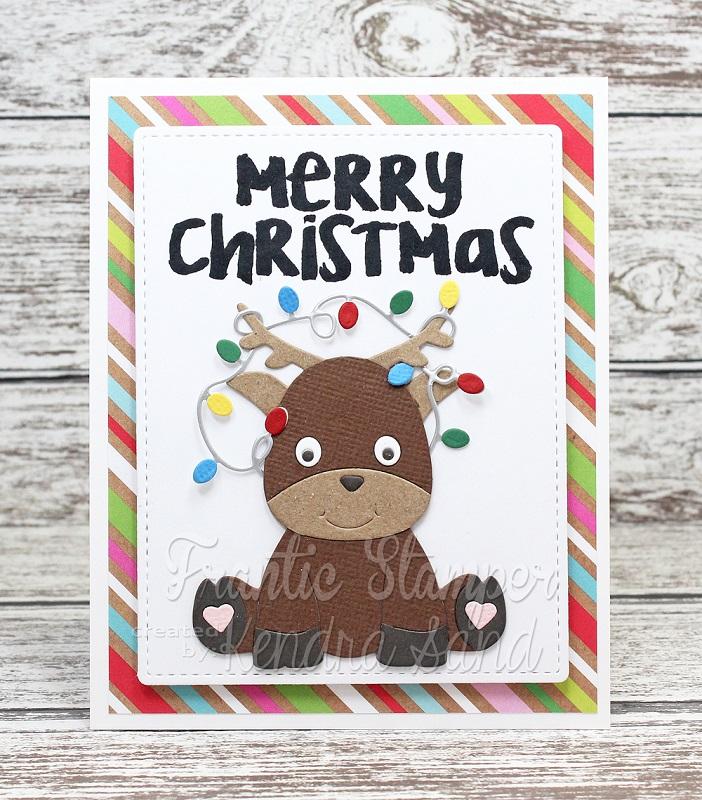 Frantic Stamper Precision Die - Cute Reindeer and Lights