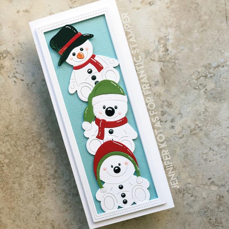 Frantic Stamper Precision Die - Smiling Snowmen Pals