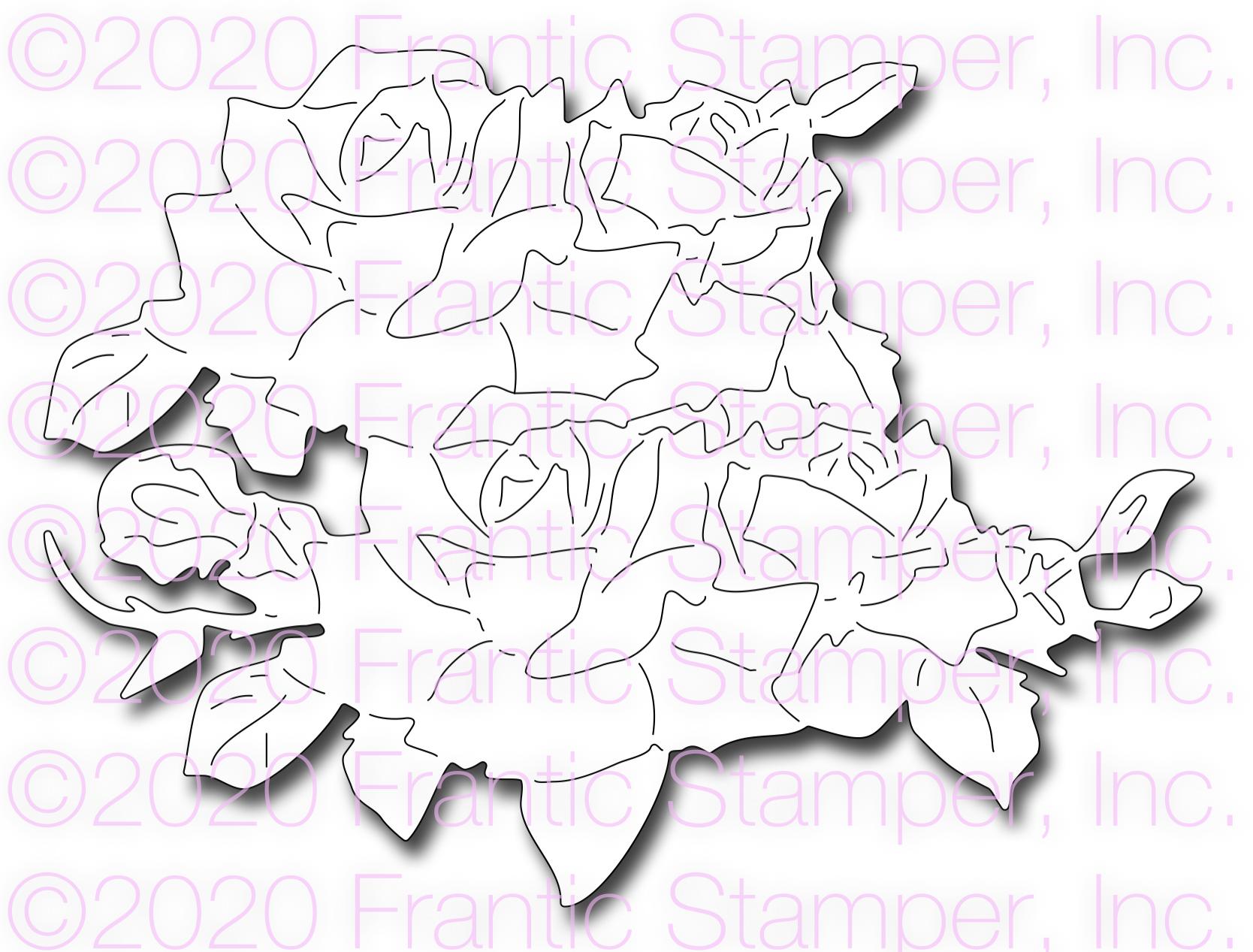 Frantic Stamper Precision Die - Rose Bush