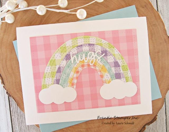 Frantic Stamper Precision Die - Happy Stitch Rainbow