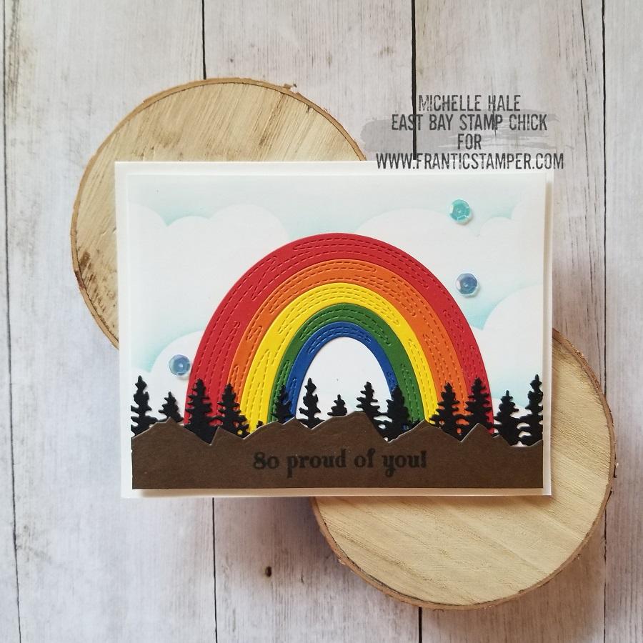 Frantic Stamper Precision Die - Happy Stitch Rainbow