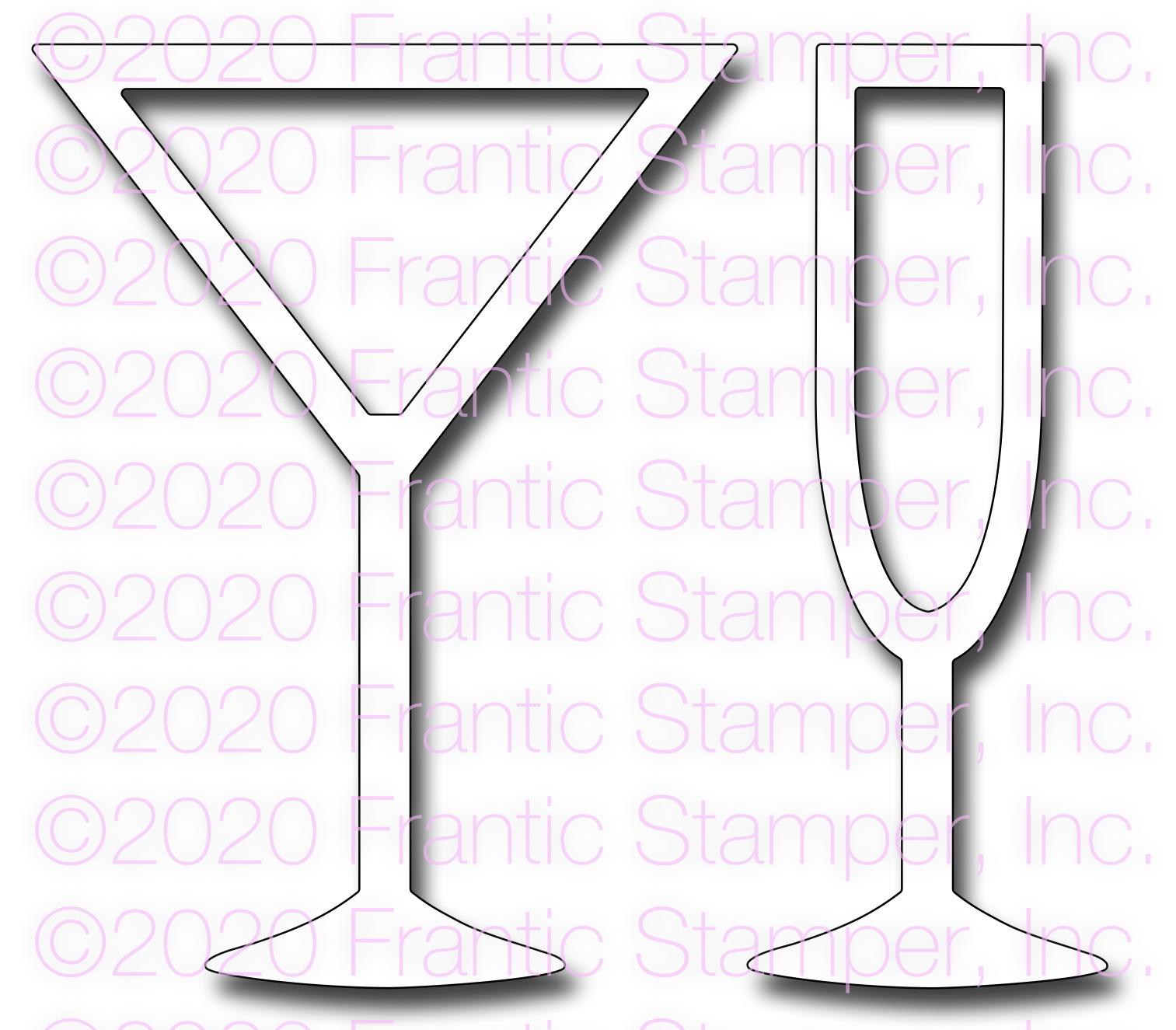 Frantic Stamper Precision Die - Cocktail Shakers