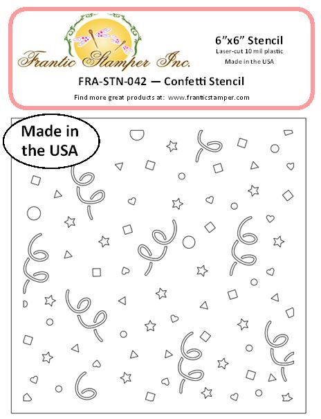 Frantic Stamper - 6"x6" Stencil - Confetti