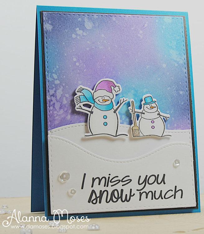 Frantic Stamper Precision Die - Snow Much Fun matching dies