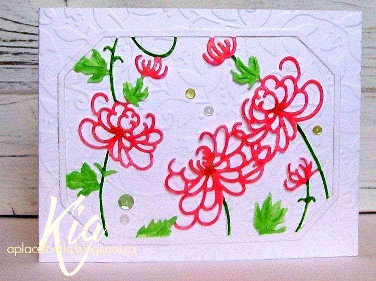 Frantic Stamper Precision Die - Chrysthanthemum Panel