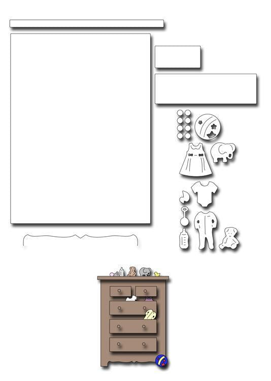 Frantic Stamper Precision Die - Dresser Card Panel