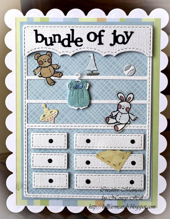 Frantic Stamper Precision Die - Baby Wardrobe Card Panel