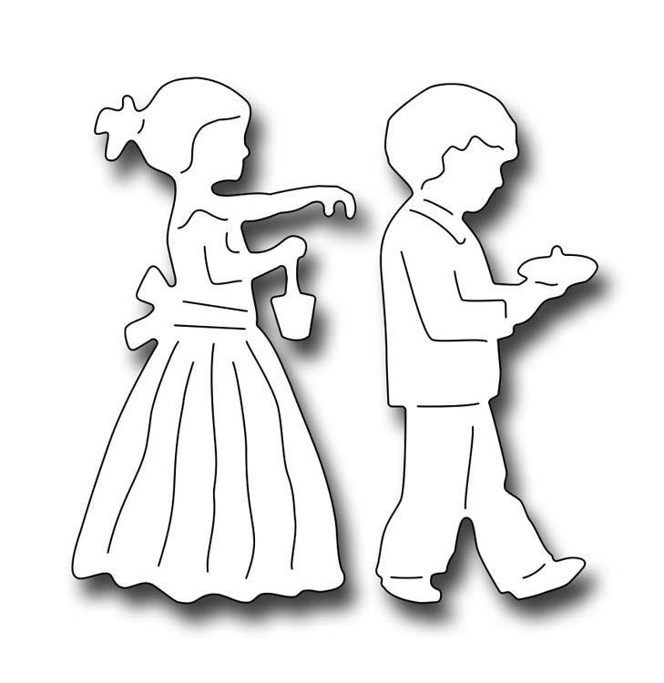 Frantic Stamper Precision Die - Flower Girl And Ring Bearer